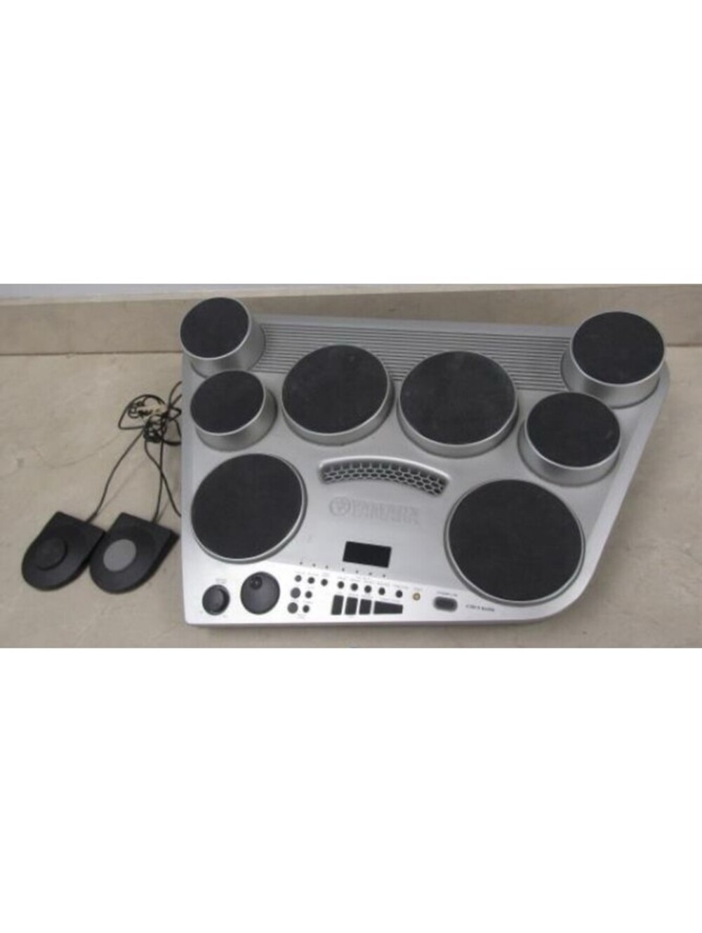 Silver Yamaha DD-65 Portable Digital Electronic Drum Kit w/2-Foot Pedals